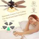 Ceiling Fan Remote Control Replacement, FAN-53T Remote for Harbor Breeze Hampton Bay Allen+Roth Kichler Litex, 3 Speed, Light Dimmer, 303.9MHz, Easy to Set with Mount Holder (Remote Only)