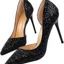Dress First Zapatos de tacn clsicos de punta cerrada para mujer (Negro -), Size 250 (1.5)