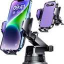 VANMASS [True Military-Grade] Car Phone Holder [Upgraded Suction & Clip] Cell Phone Mount for Dashboard Windshield Vent Truck Cradle Dash Stand for iPhone 16 Pro Max 15 14 13 12 Android, Purple