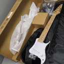 30 Inch Kids Electric Guitar Kit Beginner Complete Bundle with Smooth Fingerboard, Lightweight Design for Child, 5W Practice Amp, Gig Bag, Tuner, Strap, Cable, Picks, Extra Strings, RST-70 Black