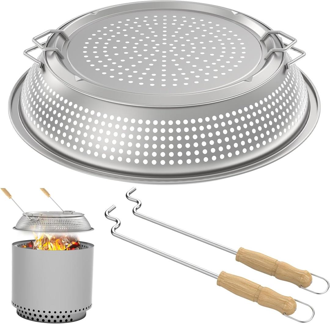 Fire Pit Spark Protector Screen for Solo Stove Ranger 15" Accessories Stainless Steel Fire Screen for Solo Stove Ranger and Outdoor Fire Pits, Heavy Duty Spark Shield for Backyard Party Fire Pits