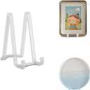 Artliving Plate Stands for Display - Plastic Easel Stand Plate Holder Display Stand Picture Frame Stand for Pictures | Photo|Decorative Plate |Dish | Tabletop Art - 6 inch-Clear