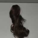 Felendy Ponytail Extension Claw 18" 20" Curly Wavy Straight Clip in Hairpiece One Piece A Jaw Long Pony Tails for Women Medium Brown