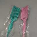 Curly Hair Brush Candybrush Curl Defining Brush for Detangling Shaping and Defining Curls for Women, Men, Wet & Dry Hair (Green Pink)