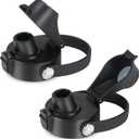 Auto Spout Lid for HydroFlask Wide Mouth Sport Water Bottles, Replacement Lid for Hydro Flask Wide Mouth 12, 16, 18, 32, 40, 64oz, Chug Lid with Flexible Handle, Button Lock, Black