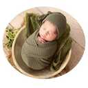 Newborn Photography Wrap Boy Girl Baby Photo Wraps Outfits Stretch Crochet Blanket Props (White)