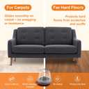 Chair Leg Floor Protectors for Hardwood Floors and Carpet - No More Cat and Dog Hair Tangles! No Scratches, Carpet Coasters for Protecting Furniture Legs, 32 Pcs Fit 1/2" ~ 3/4" (14~19mm)