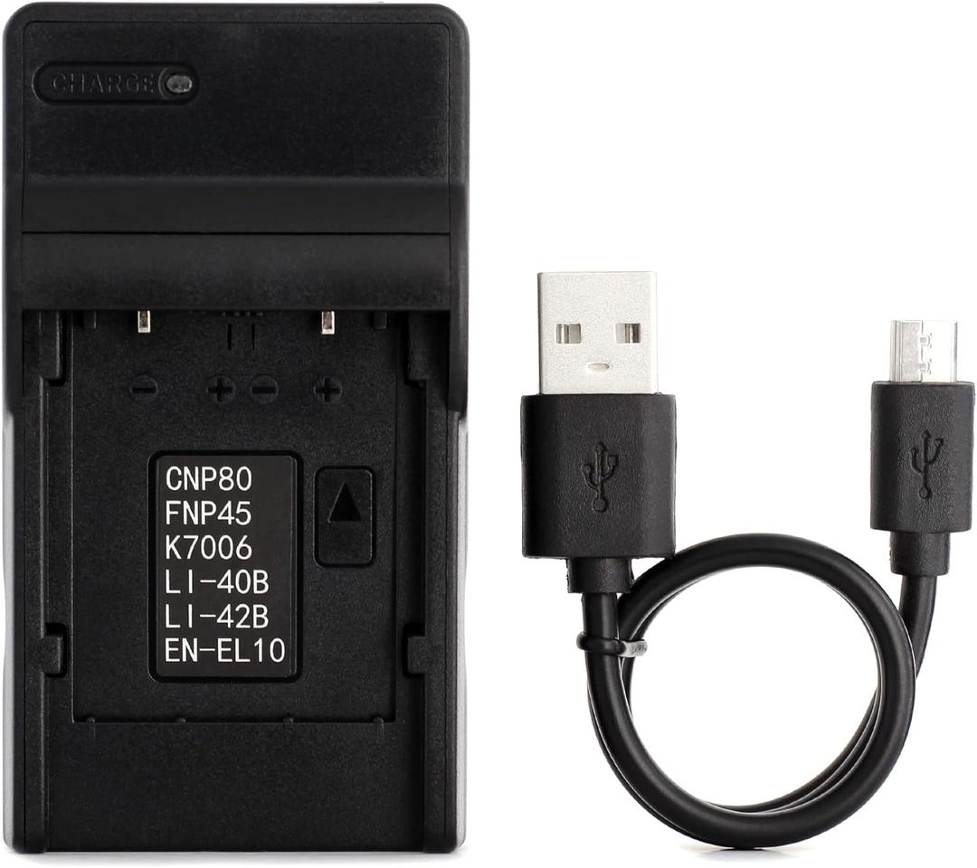 Norifon LI-40B USB Charger for Olympus D-720, FE-230, FE-340, FE-280, FE-20, Stylus 710, 790SW, 770SW, 7010, 760, 720SW, VR-320, VR-310, X-935, X-905 Camera and More