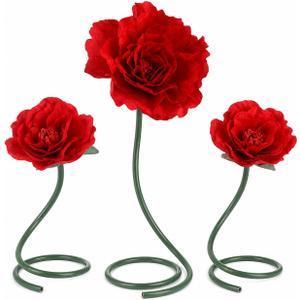 3 Pcs 5 ft Large Rose Flowers Giant Artificial Roses, Valentine Standing Huge Handcrafted Flowers for Window Reception Banquet Ceremony Floral Decor Garden Hotel Office Birthday Wedding Party