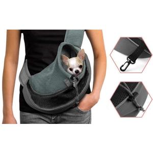 Dog Pet Sling Carrier Puppy Cat Sling Mesh Carrying Bag Adjustable Strap Breathble Small Dog Cat Satchel Carrier Hand Free Safe Front Backpack Soft Foldable Pet Purse Pouch Travel Outdoor