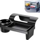 Car Window Storage Organizer, Multifunctional Car Window Water Cup Holder/Phone Phone Mount, Clip-on Car Door Hanging Box, Universal for Most Cars (Black #A) (1 PC)