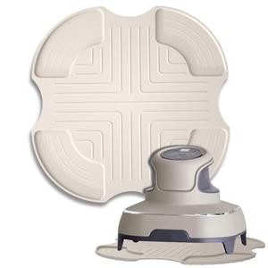 Palksky Air Fryer Trivets Silicone for Ninja Crispi, Hot Pads Potholders for Ninja Crispi Airfryer Accessories, Portable Glass Air Fryer Cooking System Holder, Kitchen Aid (Off White)