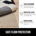 GORILLA GRIP Strong Rug Pad Gripper, 5x7 FT, US Designed, Grips Help Keep Area Rugs Safe and in Place, Slip and Skid Resistant Pads for Hard Floors, Under Carpet Mat Cushion and Hardwood Protection, Cream