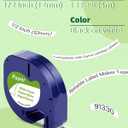 2 x Compatible for Dymo Letra Tag Label Maker Refills, 91330 White Paper Label Tape 1/2" x 13' for LT-100H LT-100T Plus 200B XR QX50, Replacement for Dymo LetraTag Refills, Office Labeling Tapes 4-Pack