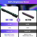 Betopper 10x15w RGBW Moving Beam LED Light Bar,10 Eye Stage Light Strobe Beam Like Spider RGBW 4IN1 DMX 512 & Sound Activated DJ Lighting for Theater KTV Club Ball Disco Event L1015(1)