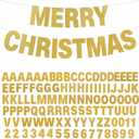 TaoBary 112 Pcs DIY Letter Kit Glitter Customizable Banner Letters Include 107 Letters and Numbers 3 Rope and 2 Needles for Birthday Halloween Christmas Wedding Valentine Party Decor(Gold)