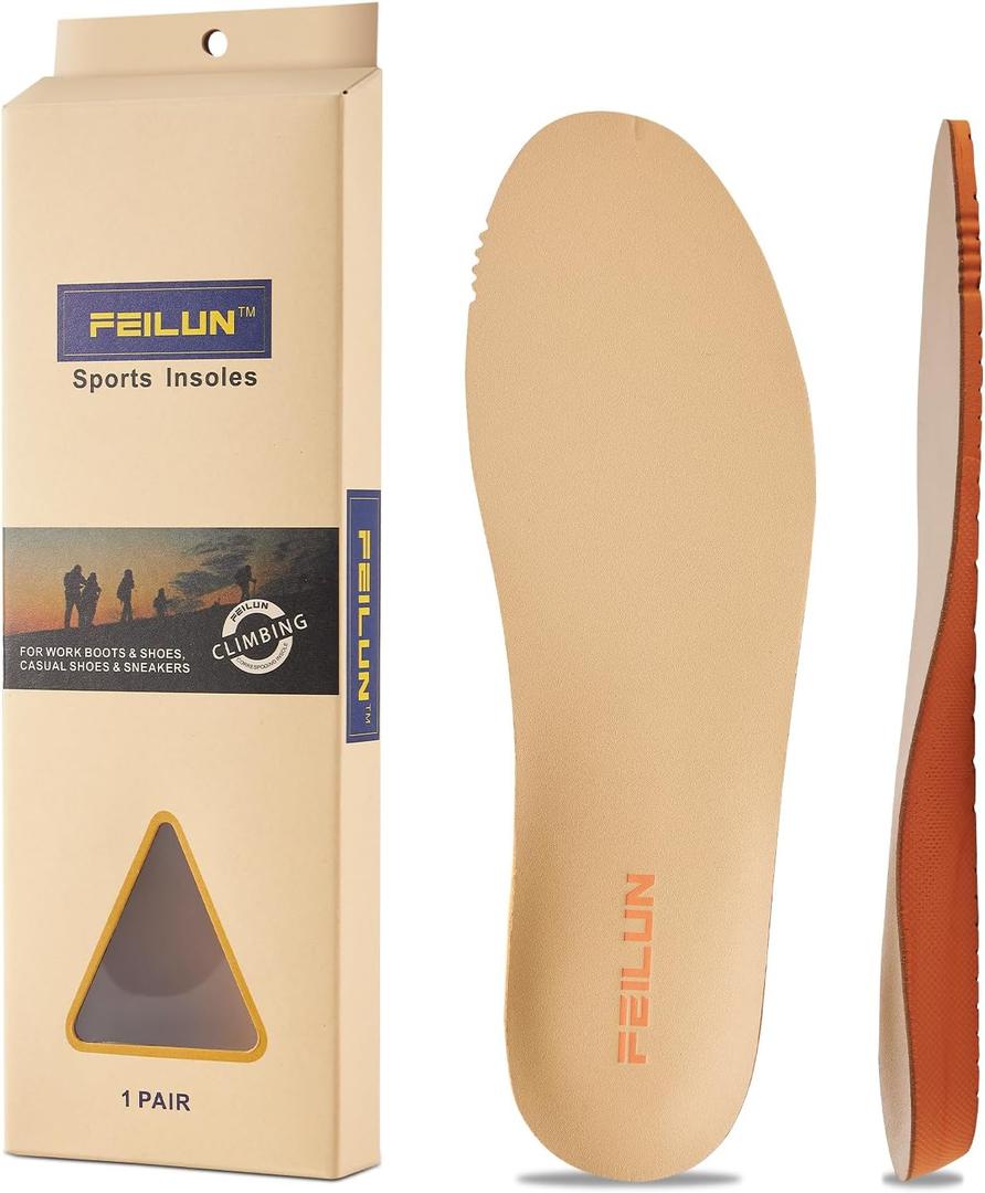 Shoe Inserts for Men and Womem Sport Shoe Insoles Memory Foam Insoles Excellent Shock Absorption and Cushioning for Feet Relief, Comfortable Insoles for All Day Energy in Running, Walking, and Work (MS8/WS10, Heighten)