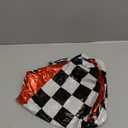 Minyu racing-themed number foil balloons, featuring a black and white checkered flag design with red racing car elements, suitable for birthday party decorations and motorsport party supplies. (5)