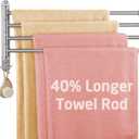 KES Extra Long Swivel Towel Bar 19.5" 4-Arm, Swing Out Towel Rack for Bathroom Wall, Hand Towel Holder for Multiple Towels, SUS304 Stainless Steel Brushed Finish, A2103S4L50-2