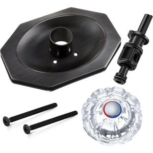 Dreyoo Compatible with Price/Pfister Avante Trim Kit, Applied for Tub and Shower Faucet, Push Pull Shower Valve Parts with Cartridge, Escutcheon, Screws, Sleeve, Handle and Gasket(Oil Rubbed Bronze)
