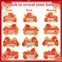 2 x HOWAF 64pcs Chinese New Year Fortune Cards 2026, 2026 Year of The Horse Party Game Scratch Off Fortune Cards,Spring Festival Scratch Off Card for Lunar New Year Party Favors