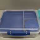 Sistema TO GO Bento Box Cubes | 1.65 L | School Lunch Boxes With Compartments & Snack Pots | BPA-Free | 2 Count | Minty Teal & Ocean Blue