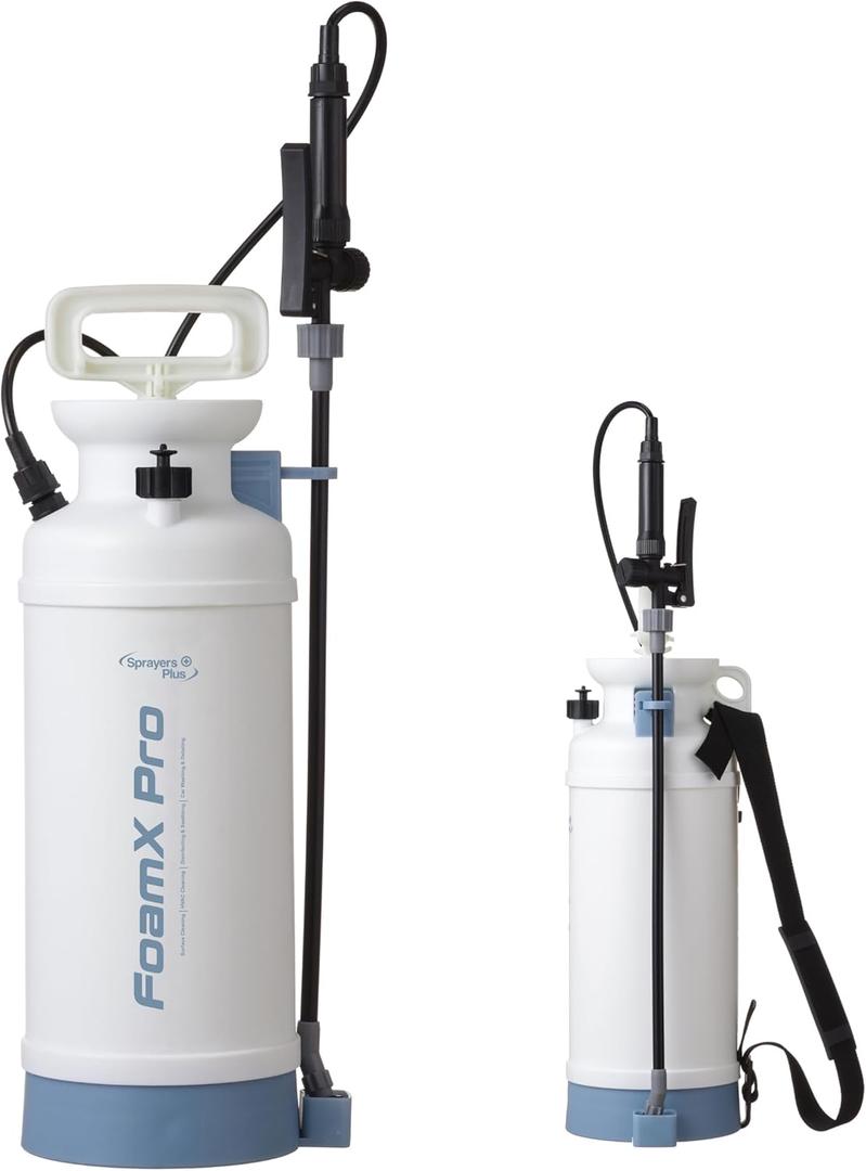 Sprayers Plus FoamX Pro Foam Compression Sprayer, High Pressure 45 PSI Pump,Viton Seals, Car Detailing, HVAC Cleaning & Surface Cleaning, 2 Gallon