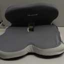 Mosxoed Memory Foam Seat Cushion for Sciatica & Back Pain Relief - Ergonomic Chair Pad with Adjustable Strap & Supportive Comfort Cover, Non-Slip for Car, Truck, Office Chair - Dark Gray&Light Gray