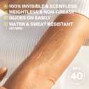 Supergoop! Unseen Sunscreen Body SPF 40 - Clear & Invisible Sun Protection - 3.4 fl oz - Weightless & Scentless - Water & Sweat Resistant - For All Skin Types