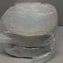 FOCUSLINE 100 Count 10 Inch Clear and Gold Plastic Plates, Disposable Heavy Duty Clear Plates with Gold Rim, Premium Hard Plastic Plate Fancy Disposable Dinner Plate for Wedding Parties