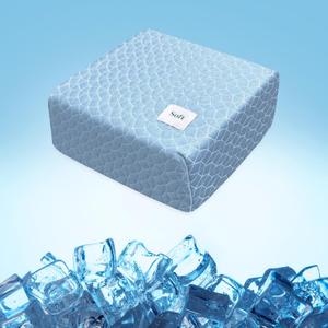 HARBOREST Cooling Cube Pillow - Side Sleeper Pillow for Neck and Shoulder Pain, Memory Foam Pillow Cube Pro with Adjustable Firmness, 12"x12"x5", Blue