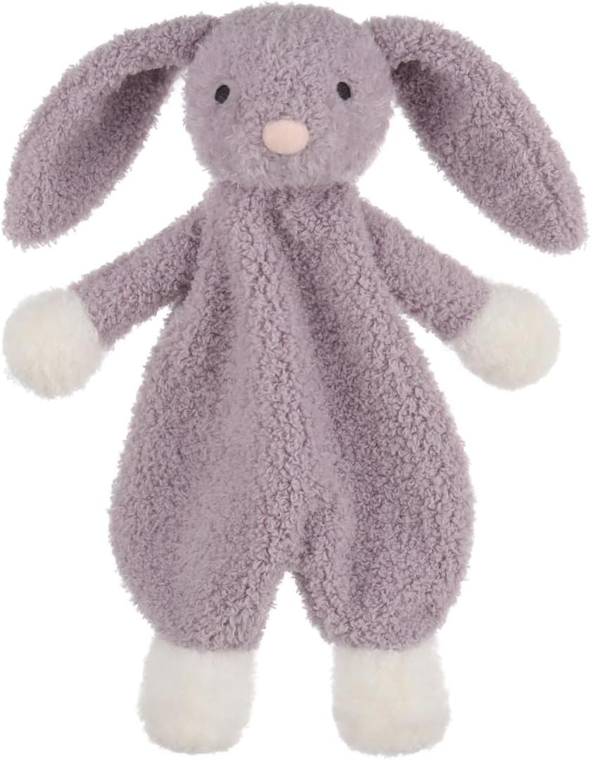 Apricot Lamb Bunny Snuggler Blanket Soft Loveys for Babies, Security Blanket for Baby Boy and Girl, for Infant and Toddlers (Purple)