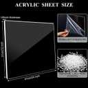 Roowest 6 Pcs 12 x 24 Inch, 1/8 Inch Clear Acrylic Sheet Plastic Sheet Cut to Size Acrylic Board Panel Blank for Craft DIY Signs Frames Engraving Display Cases