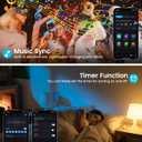 Smart Color Changing Christmas Lights with Remote & APP,208FT 600 LED RGB Dimmable Christmas String Lights, Waterproof Fairy Twinkle Light for Indoor Outdoor Xmas Tree Wedding Holiday Decorations