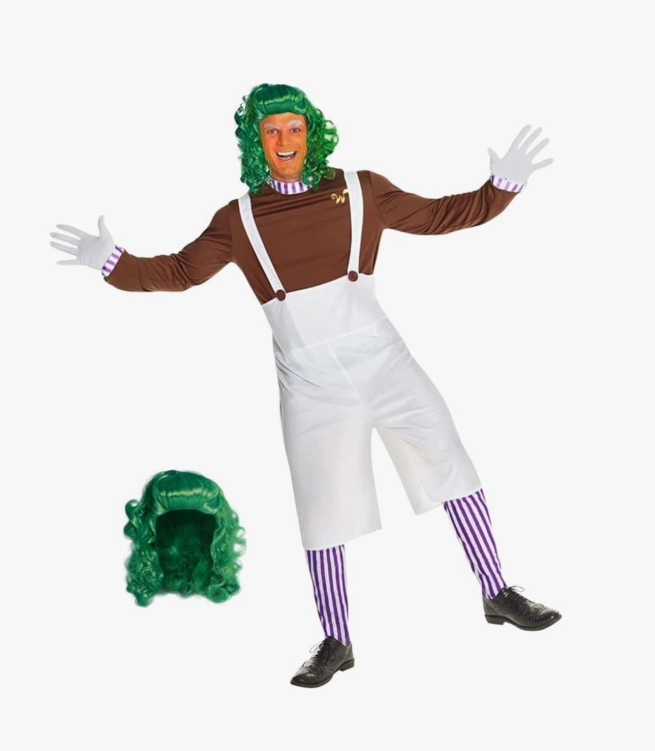 Morph Factory Worker Costume Mens, Chocolate Factory Costumes for Adults, Halloween Costumes for Men, Standard