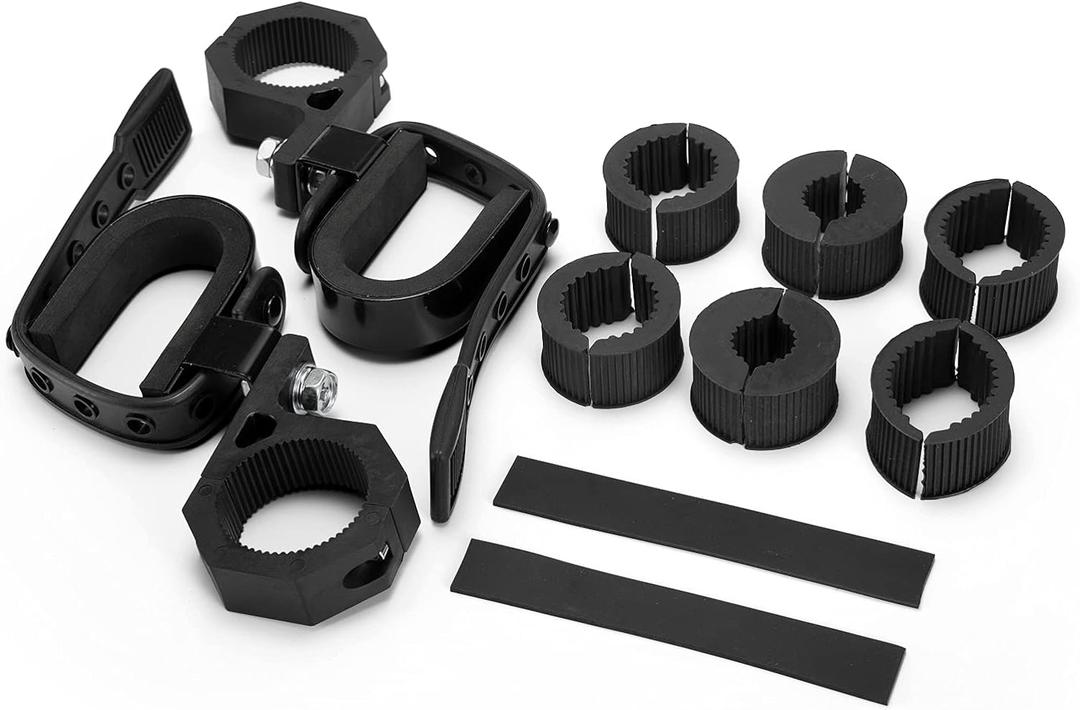 BUNKER INDUST UTV Gun Holder,Gun Rack Clamp Compatible with Polaris RZR Ranger Can Am Honda Kawasaki Side by Side,UTV Tool Mounting Fits for 1 1.5 1.75 2 Tubes Roll Bars Cage Roof Rack