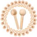 Patelai 30 Pieces Mini Wooden Spoons Bulk 3 Inch Small Condiments Tiny Jars Spoons for Coffee Condiment Honey Teas Sugar Kitchen Cooking Bath Salt (Cute Style)