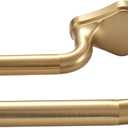 Gold Double Curtain Rods For Windows 28-48 Inch,Heavy Duty Double Curtain Rod with Aluminum Finials and Bracket,Adjustable Double Window Rods For Blackout Or Room Darkening Panels