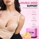 Mearter Ultra Push up Sticky Bra Pads Inserts | Double Sided Adhesive Bra Inserts | Stick on Bra for Sports Bra Swimsuit (Large, Beige) (Beige, L)