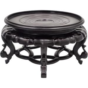 fengshuisale Oriental Furniture Fishbowl Stand Vase Base Stable Home Decoration Display Stand7.9 in