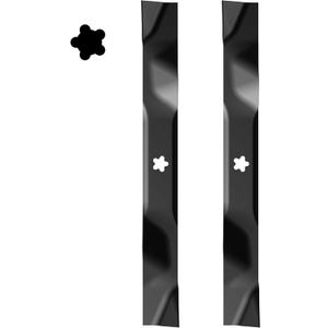 134149 Mulching Blades, Lawn Mower Blade Compatible with Craftsman LT1000 LT200, Husqvarna, Poulan Pro 42 inch Deck Riding Mower Lawn Tractor, Replace Number for 424752 532134149, 5 Point Star (2 Pcs)