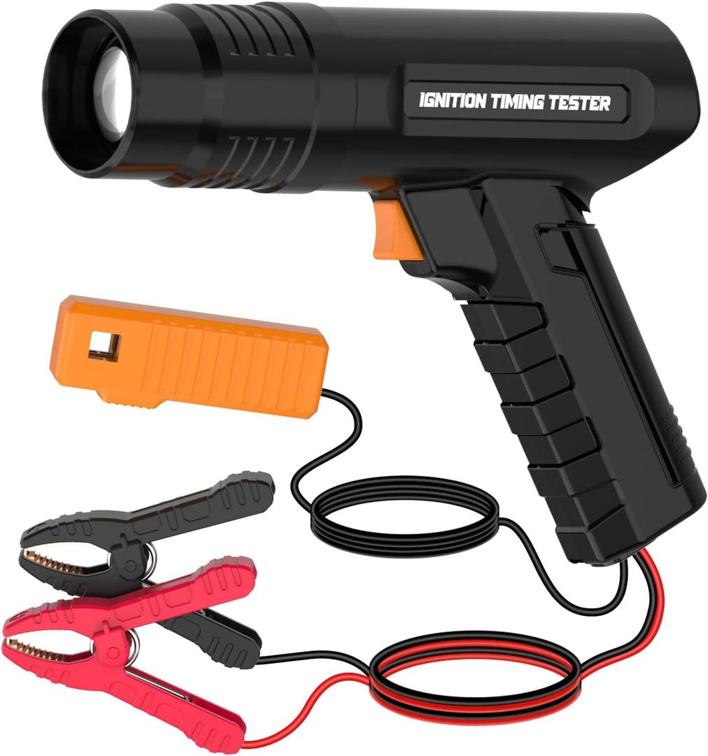 Timing Light Automotive 12V Engine Ignition Timing Light for 2&4 Stroke Petrol Engine Strong Flash & Multi-Protection Inductive Timing Lights for Car, Motorcycle