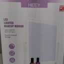 HIEEY Lighted Makeup Mirror, Hollywood Vanity Mirror with Lights, Three Color Lighting Modes, and 5X Magnification Mirror, Smart Touch Control, 360Rotation (17.3in,White,Gift Box)