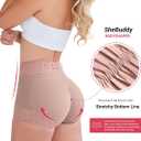 Butt Lifting Panties, Tummy Control Shapewear for Women Compression Underwear Short Lace Butt Lifter Shapewear (Rose, XXL)