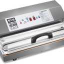Weston Brands Vacuum Sealer Machine for Food Preservation & Sous Vide, Extra-Wide Bar for Sealing Bags up to 15" Wide, 935 Watts, Commercial Grade Pro 3000, Programmable LED Controls, Stainless Steel