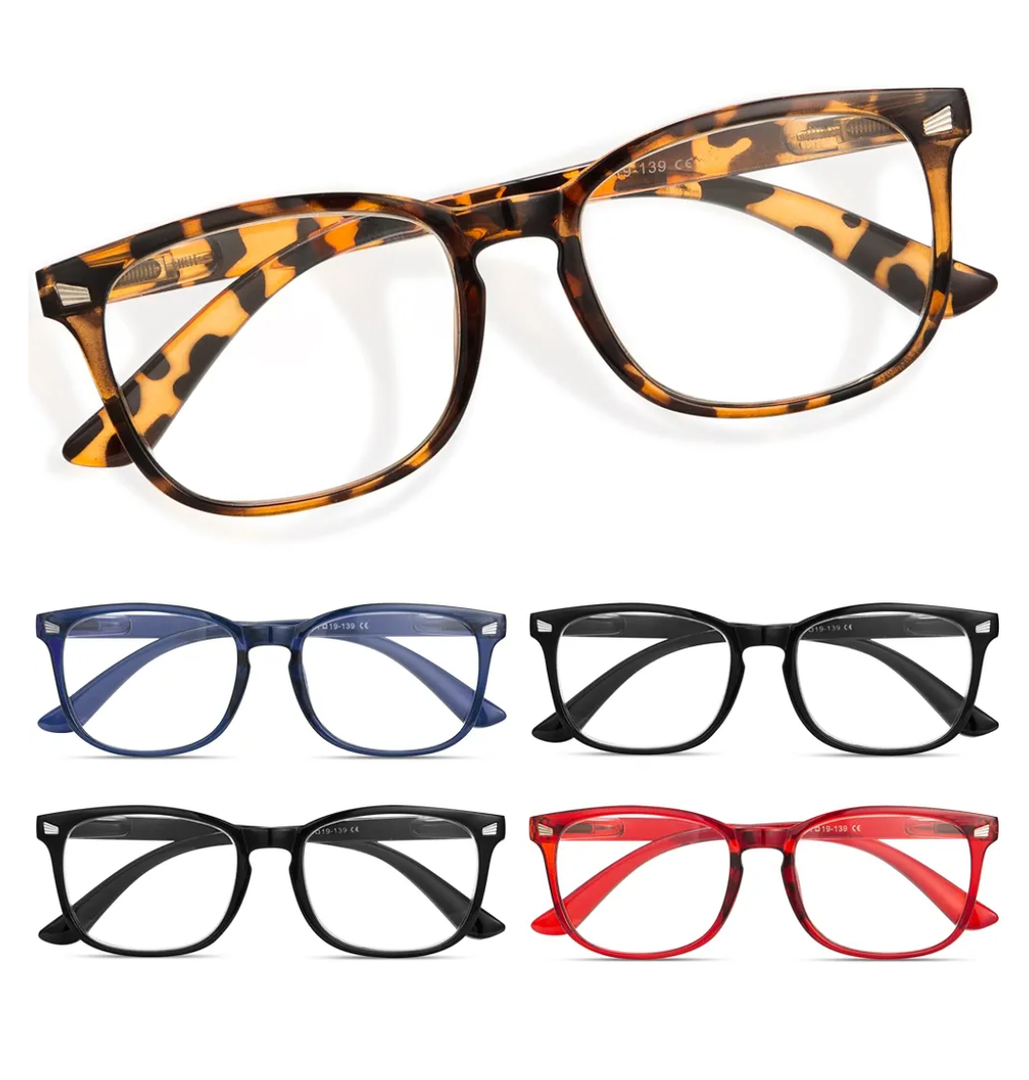 CCVOO Reading Glasses for Women/Men, Eyeglasses, Blue Light Readers for Women/Men, Computer Eye Glasses, Cheaters, +1.25