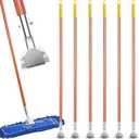 Sliner 6 Pcs Clip on Dust Mop Handle 53 Inch