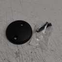 Dual Hole Bathtub Drain Overflow Plate with Two Matching Screws, Easy to Install, Matte Black
