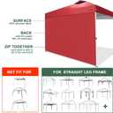 SideWalls for 10x10 Pop up Canopy Frame, 3 Pack Red SunWall and 1Pack Door Only, Red (with Zippers)