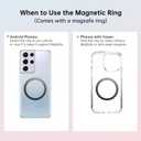 Insulated Magnetic Water Bottle - Reusable Stainless Steel Bottle with MagSafe Compatible Phone Holder - Keeps Cold for 24 Hours - Perfect for Gym, Sports, and Travel - Lavender 32oz